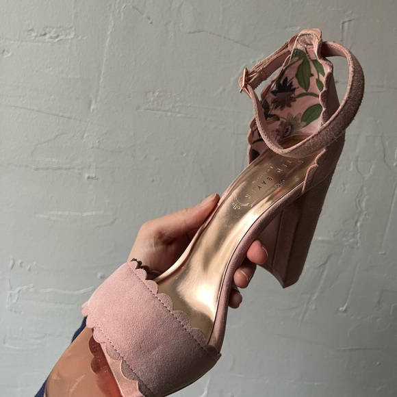 Ted Baker London Raidha Sandal in Pink Blossom Suede - Picture 2 of 7